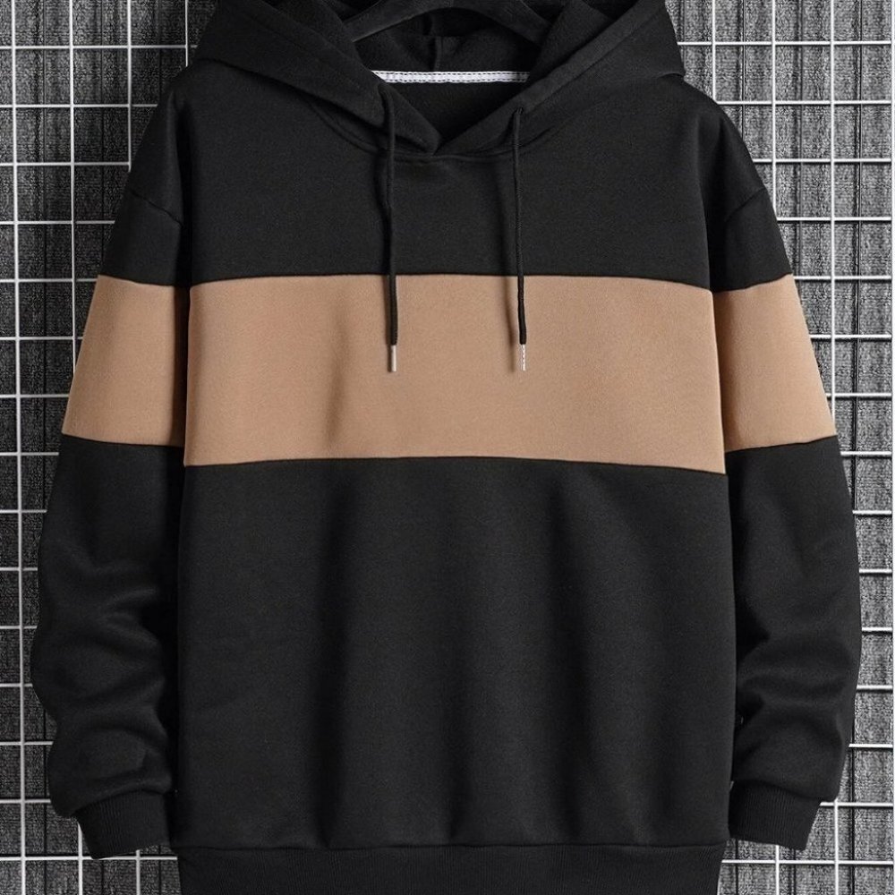 Black And Tan Mens Hoodie